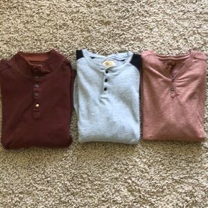 Three Nordstrom Henley tops